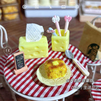 Miniature Cheese Tissue Box Pen Holder 3D Printed Dollhouse Accessory Model