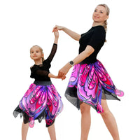 Girls' Butterfly Wing Costume Set with Headband and Tutu Skirt for Performance and Cosplay