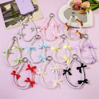 Pearl Bowknot Phone Charm Strap for Phone Case, Keys, and Bags