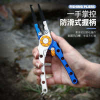 Multifunctional Aluminum Alloy Fishing Pliers, Fish Gripper, Long Handle Portable Fishing Tool for Outdoor Anglers