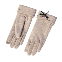 Women's Cashmere Lined Touchscreen Gloves for Winter - Windproof & Non-Slip