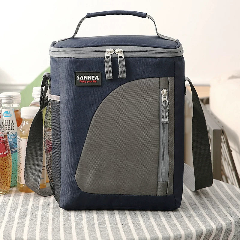 8L Thickened Insulated Lunch Bag Outdoor Food Cooler Leakproof Ice Pack for Drinks