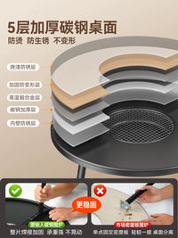 Charcoal Grill Stove Set for Winter Gatherings - Household BBQ Grill and Integrated Table