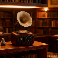 Retro Phonograph Shaped Storage Box and Desktop Ornament