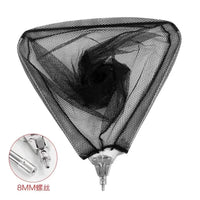 Foldable Detachable Solid Triangle Fishing Net Head with Stainless Steel Telescopic Pole