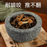 Heavy-Duty Anti-Tip Stone Pet Bowl for Cats and Dogs, Large Capacity Food and Water Dish