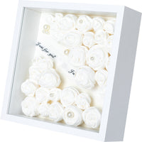 3D Hollow Rose Tissue Paper Flower Display Frame for DIY Crafts and Gifts