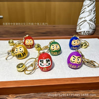Cute Daruma Doll Keychain Pendant for Bags and Keys