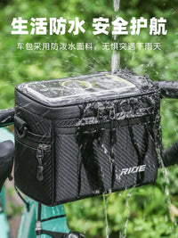 Road and Mountain Bike Front Frame Bag, Bicycle Phone Bag, Storage Pouch, Cycling Hanging Bag, Handlebar Bag