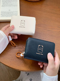 Korean Style Cute Fresh Foldable Short Wallet for Women, Large Capacity Multi-Card Holder Coin Purse