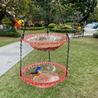 Hanging Hummingbird Feeder Outdoor Bird Bath Decor for Balcony Garden