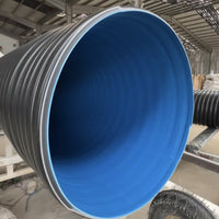 HDPE Double Wall Corrugated Pipe for Sewage and Drainage, Steel Belt Reinforced