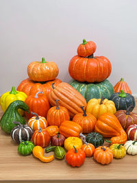 Artificial Pumpkin Model for Autumn Harvest, Halloween, and Farmhouse Decor