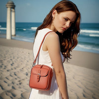 Retro PU Leather Crossbody Messenger Bag for Women - Casual Shoulder Handbag with Phone Pocket