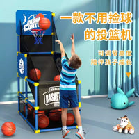 Kids Adjustable Basketball Hoop Machine for Boys, Early Education Indoor Training Toy, Automatic Ball Return, Birthday Gift