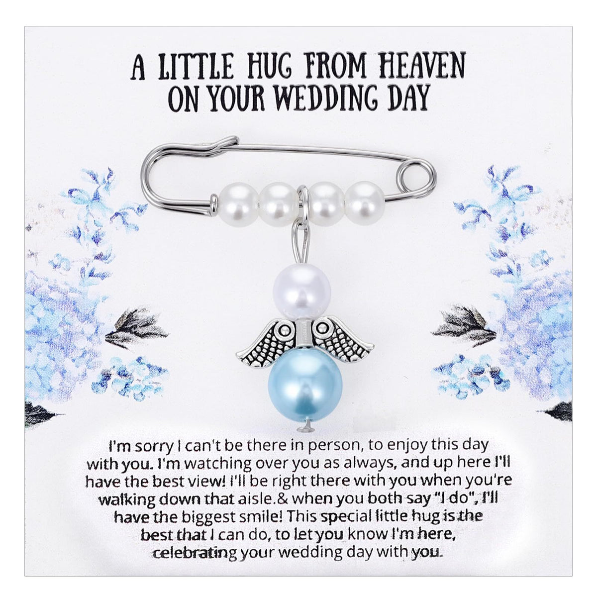 Pearl Angel Wing Brooch Pin for Weddings and Anniversaries
