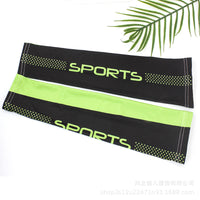 Men's Ice Silk Cycling Arm Sleeves with UV Protection and Breathable Headscarf
