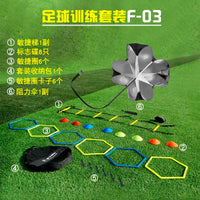 Kids' Soccer & Basketball Training Equipment Set with Agility Ladder, Cones, Hurdles & Resistance Parachute