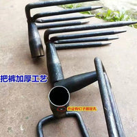 Forged Steel Garden Rake Multi-Tooth Cultivator for Farming and Home Use