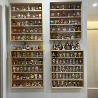Wooden Display Case for Small Car Models & Blind Box Figures, Multi-Layer Storage Organizer for Collectibles