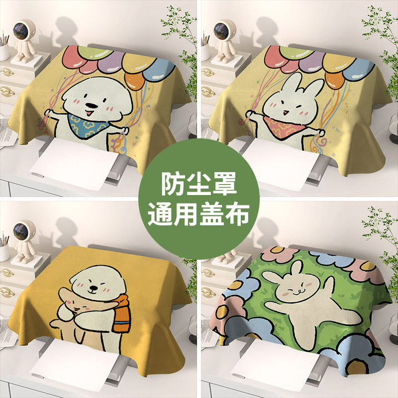 Creative Pet Print Refrigerator Dust Cover Air Fryer Microwave Oven Dust Cloth