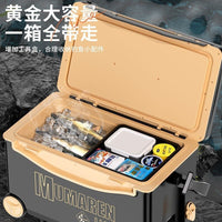 Portable Fishing Box with Accessories, Thickened Hard Shell Multi-functional Fishing Tackle Seat