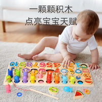 Montessori Wooden Number Puzzle Stacking Toy for Toddlers