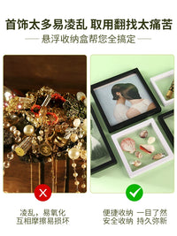 PE Film Suspension Display Case for Jewelry, Specimens, and Collectibles - Anti-Oxidation Seal Box