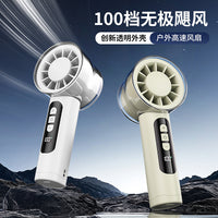 Mini Handheld Semiconductor Cooling Fan with LED Display, Portable USB Rechargeable Personal Fan for Outdoor Use