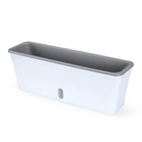 Self-Watering Rectangular Planter for Succulents & Vegetables, Breathable Lightweight Indoor/Outdoor Herb Garden Pot
