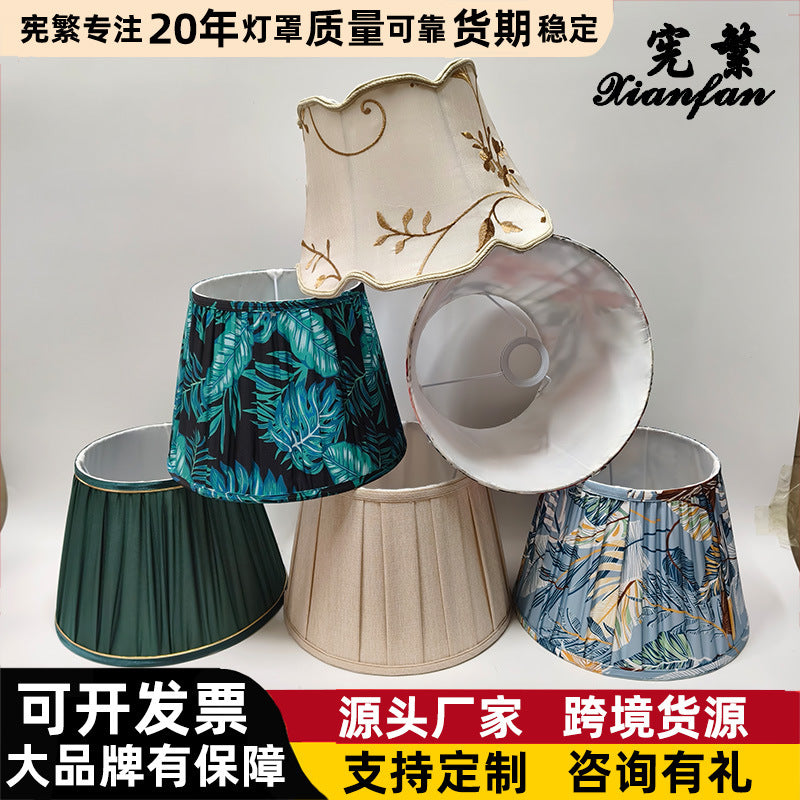 Handmade Pleated Fabric Lampshade for Table and Pendant Lights, E27