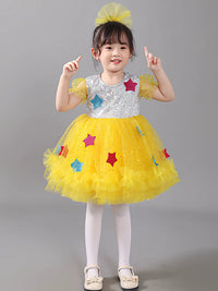 Kids' Star Princess Tutu Dress for Dance Performance and Parties