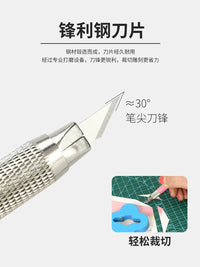 Huanmei DIY Craft Carving Knife Set with A5 Cutting Mat for Paper, Wood, and Rubber Stamps