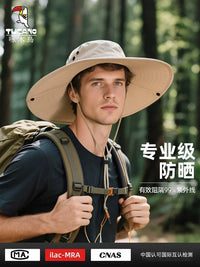 Woodpecker Men's Wide Brim Sun Hat for Outdoor Fishing & Hiking