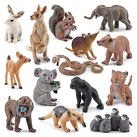 Miniature Wildlife Animal Figurines for Display and Play