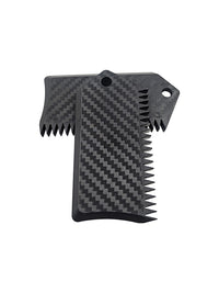 Surfboard Wax Comb with Carbon Fiber Texture for Paddleboards and Surfboards