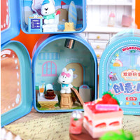 Qingyifang Creative Miniature DIY House Iron Box Assembly Toy for Girls