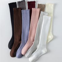 Women's Non-Slip Yoga Pilates Socks with Silicone Grips, High Elasticity, Mid-Calf Length