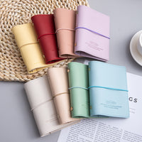 A8 Macaron Binder Notebook with Strap, Portable Creative Diary for Business & Office