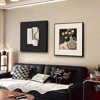 Vintage Floral Wall Art for Living Room Bedroom Dining Room, Mid-Century Style Sofa Background Decor