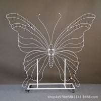 Wedding Arch Butterfly Iron Frame with Wheels for Event Decor