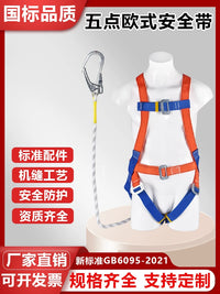 Full Body 5-Point Harness with Lanyard for Fall Protection
