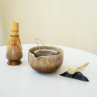 Japanese Matcha Tea Ceremony Set with Bamboo Whisk and Bowl