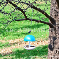 Mushroom-Shaped Hanging Wild Bird Feeder for Outdoor Garden and Yard, Rainproof Dome Design