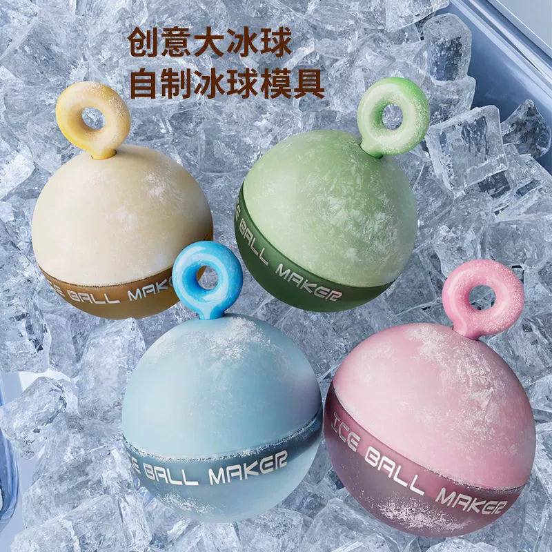 Creative Bulb Ice Ball Mold for Whiskey and Drinks, Silicone Sphere Ice Cube Maker, Easy Release