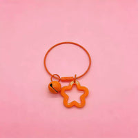 Acrylic Star Bell Keychain with Steel Wire Ring for Bags