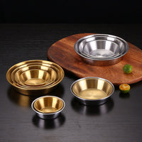 Korean Style 304 Stainless Steel Sauce Dish for BBQ and Western Cuisine