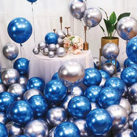 Blue Metallic Balloon Decoration Kit for Kids' Birthday Parties & Events
