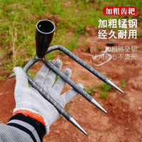 Forged Steel Garden Rake Multi-Tooth Cultivator for Farming and Home Use