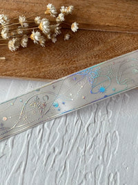 White Silver Hot Stamping Ribbon for DIY Ita Bag Decoration and Crafts